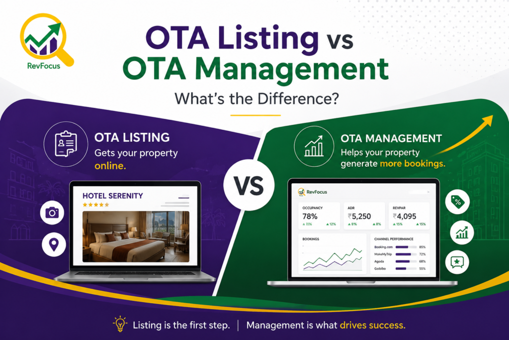 OTA Listing vs OTA Management - Understanding the Difference for Hotels